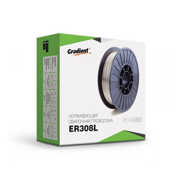 Stainless steel wire GRADIENT ER308L &Oslash;1.2 mm (5 kg) D200 GWS8205 photo - Shop Now at Gradient 🛒