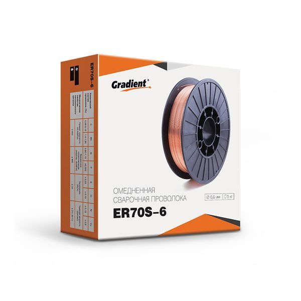 Copper-coated welding wire GRADIENT G3Si1 &Oslash;0.8 mm (5 kg) D200 GWC0805 photo - Shop Now at Gradient 🛒